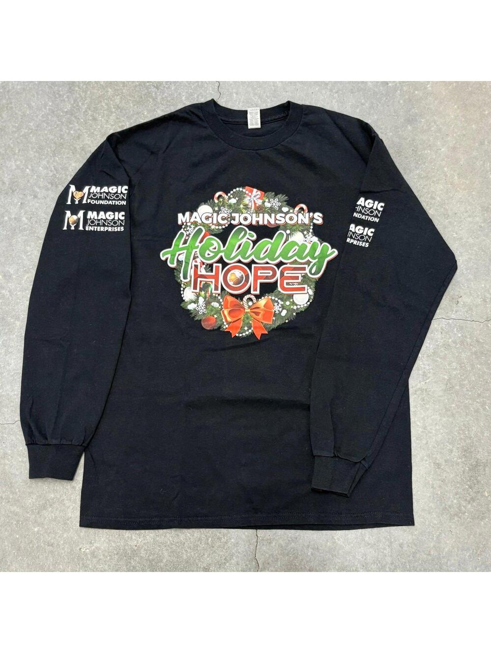 Gildan Magic Johnson Holiday Hope Sponsored Long Sleeve T Shirt